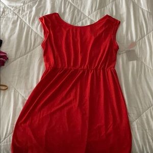Red mini dress